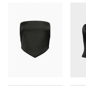 Sunday Best Black Satin Tube Top